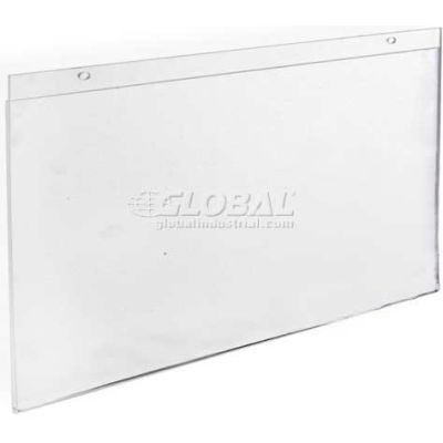 Azar Displays 162709 Horizontal Wall Mount Acrylic Sign Holder, 17" x 11", Acrylic