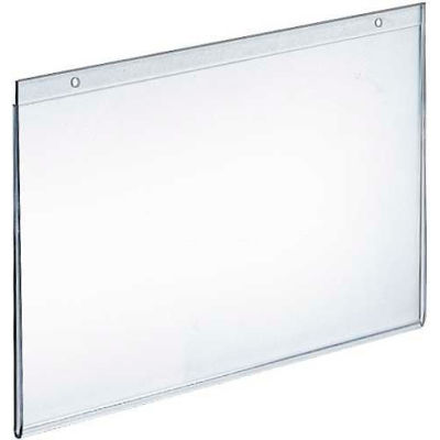Azar Displays 162713 Horizontal Wall Mount Acrylic Sign Holder, 12" x 9", Acrylic
