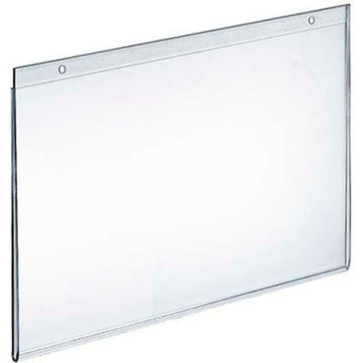 Azar Displays 162719 Horizontal Wall Mount Acrylic Sign Holder, 10" x 8", Acrylic
