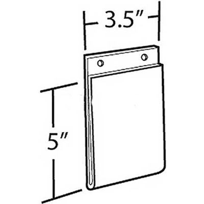 Azar Displays 162724 Vertical Wall Mount Acrylic Sign Holder, 3.5" x 5", Acrylic