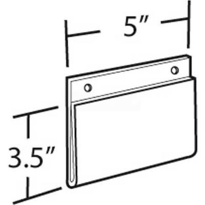Azar Displays 162725 Horizontal Wall Mount Acrylic Sign Holder, 5" x 3.5", Acrylic