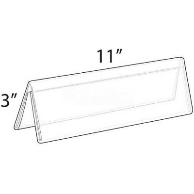 Azar Displays 192806 Acrylic Two-Sided Nameplate, 11" x 3", Acrylic
