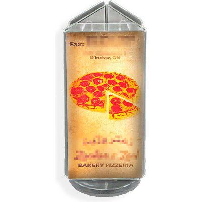 Azar Displays 193728, Triple Sided Sign HLR W/RB, 4" x 10", CLR, 1-Pack