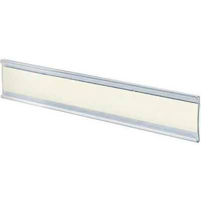 Azar Displays 199604 Adhesive-Back C-Channel Nameplate, 6" x 1.5", Acrylic