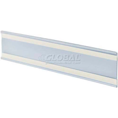 Azar Displays 199612 Adhesive-Back C-Channel Nameplate, 11" x 3", Acrylic