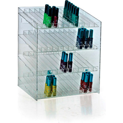 Azar Displays 222884, 48 Compartment Cosmetic Display, 12"W x 14.5"H x 8.5"D, CLR, 1 Pc