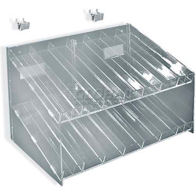 Azar 222987 2-Tiered, 14-Compartment Cosmetic Tray