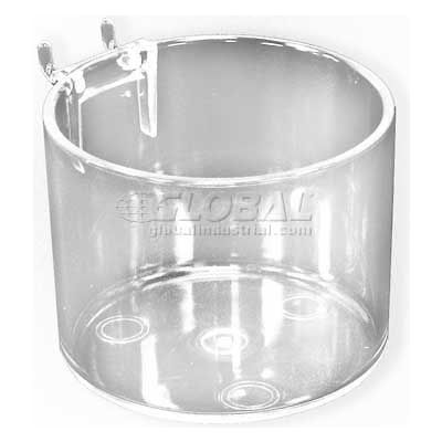 Azar Displays 224051 Pegboard Cup Display For Pegboard/Slatwall, 4" Diameter, Acrylic