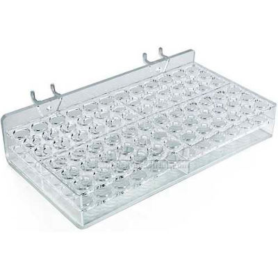 Azar Displays 225525 72-Slot Masc. & Cosm. Tray, Pgbrd/Slat-W 10.25" x 2.25", Acrylic