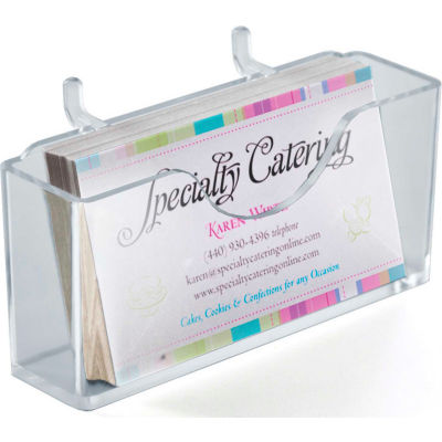 Azar Displays 252008 - Business Card Pocket For Business Cards - 4.125"W x 2"H - CLR