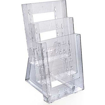 Azar Displays 252305 3-Tier Bi-Fold Size Countertop Brochure Holder, 6.25" x 11.75"