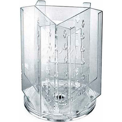 Azar Displays 252316 3-Pocket Tri-Fold Size Brochure Holder On Revolving Base, 6" Base