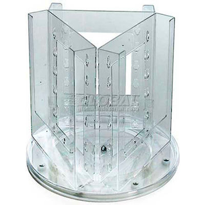 Azar Displays 252318 3-Pocket Bi-Fold Size Brochure Holder On Revolving Base, 6" Base