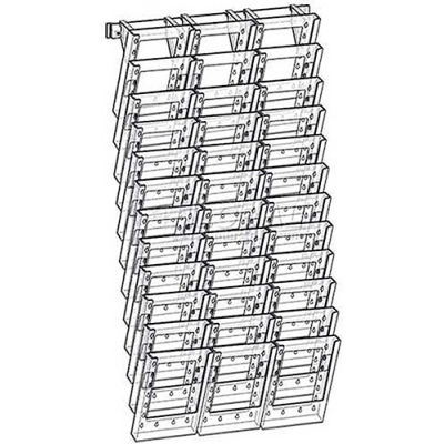 Azar Displays 252326 36-Pocket Bi-fold Size Wall Mount Display, 19" x 38", Acrylic ,1 Piece
