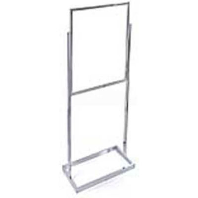 Azar Displays 300701 Chrome Single Panel Sign Easel, 23.75" x 59", Metal ,1 Piece