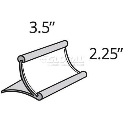 Azar Displays 300884 Curved Countertop Sign Holder, 3.5" x 22.25", Metal ,1 Piece