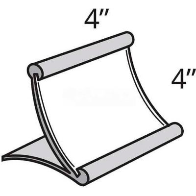 Azar Displays 300885 Curved Countertop Sign Holder, 4" x 4", Metal ,1 Piece