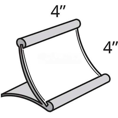 Global Approved 300885 Curved Countertop Sign Holder, 4 » x 4 », Métal,1 Pièce