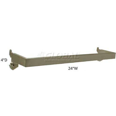 Azar Displays 300955 4" Deep U-Shaped Hang Rail, 24" Wide, Metal ,1 Piece