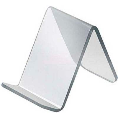 Azar Displays 515405 Acrylic Easel W/ 1" Lip, 1.875" x 3.5" x 2.5"