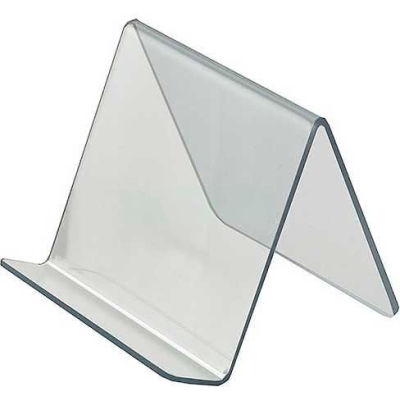 Azar Displays 515420 Acrylic Easel W/ 1.25" Lip, 5" x 4.125", Acrylic
