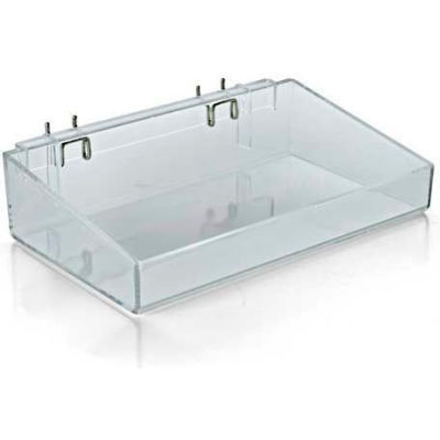 Azar Displays 556085 12" Wide Open Tray, 3" High, Clear