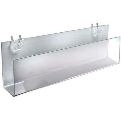 Azar Displays 556091 Acrylic Greeting Card Holder For Pgbrd/Slatwall, 16" x 5", Clear