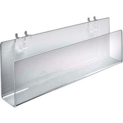 Azar Displays 556098 Acrylic Greeting Card Holder For Pgbrd/Slatwall, 13.5" x 5", Clear