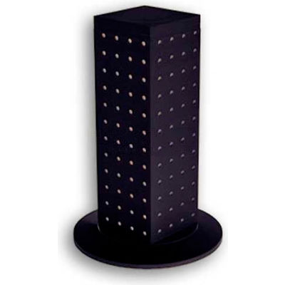 Azar Displays 700220-BLK 12" Pegboard Revolving Countertop Display, 4-Sided, Black ,1 Piece