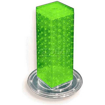 Azar Displays 700220-GRE 12" Pegboard Revolving Countertop Display, 4-Sided, Green ,1 Piece