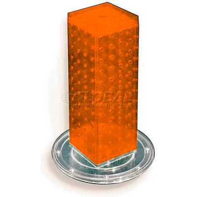 Azar Displays 700220-ORG 12" Pegboard Revolving Countertop Display, 4-Sided, Orange ,1 Piece