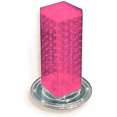 Azar Displays 700220-PNK 12" Pegboard Revolving Countertop Display, 4-Sided, Pink ,1 Piece