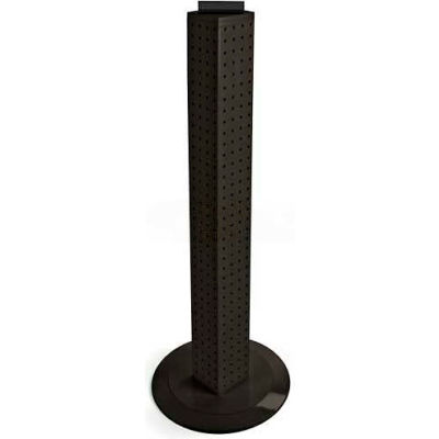Azar Displays 700223-BLK 36" Pegboard Revolving Floor Display, 4-Sided, Black Solid ,1 Piece