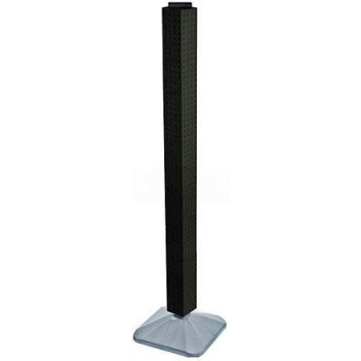 Azar Displays 700225-BLK 48" Pegboard Revolving Floor Display, 4-Sided, Black Solid ,1 Piece