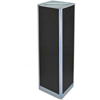 Azar Displays 700405-BLK Four-Sided Pegboard Spinning Floor Display, 16" x 60", Black ,1 Piece