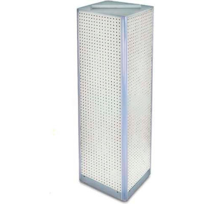 Azar Displays 700405-WHT Four-Sided Pegboard Spinning Floor Display, 16" x 60", White ,1 Piece