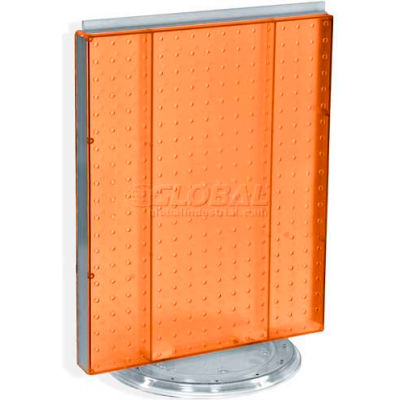 Azar Displays 700500-ORG Pegboard Countertop Display, 16" x 20", Orange Opaque ,1 Piece