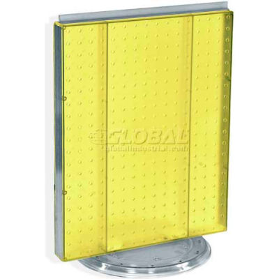 Azar Displays 700500-YEL Pegboard Countertop Display, 16" x 20", Yellow Opaque ,1 Piece