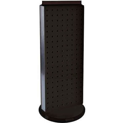 Azar Displays 700508-BLK Revolving Pegboard Countertop Display Unit, 8" x 20", Black ,1 Piece