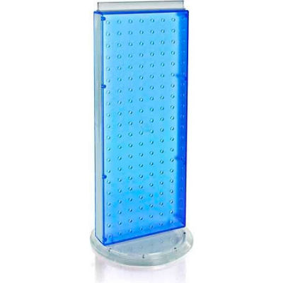 Azar Displays 700508-BLU Revolving Pegboard Countertop Display Unit, 8" x 20", Blue ,1 Piece