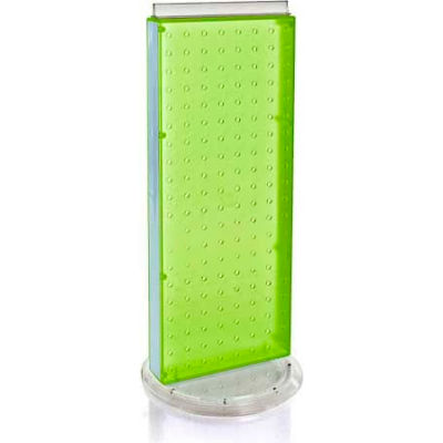 Azar Displays 700508-GRE Revolving Pegboard Countertop Display Unit, 8" x 20", Green ,1 Piece
