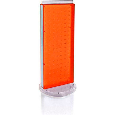 Azar Displays 700508-ORG Revolving Pegboard Countertop Display Unit, 8" x 20", Orange ,1 Piece
