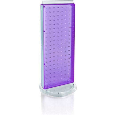 Azar Displays 700508-PUR Revolving Pegboard Countertop Display Unit, 8" x 20", Purple ,1 Piece