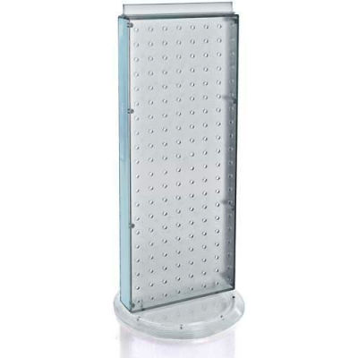 Azar Displays 700509-CLR Two-Sided Non-Revolving Pegboard Countertop Display, 8" x 20", Clear