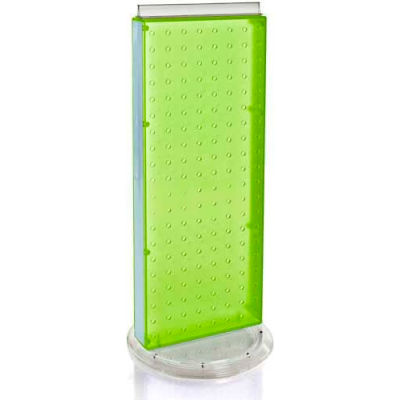 Azar Displays 700509-GRE Two-Sided Non-Revolving Pegboard Countertop Display, 8" x 20", Green