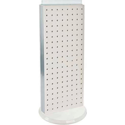 Azar Displays 700509-WHT Two-Sided Non-Revolving Pegboard Countertop Display, 8" x 20", White