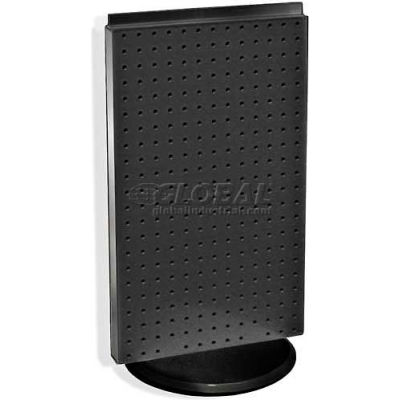 Azar Displays 700513-BLK Two-Sided Revolving Pegboard Countertop Display, 13.5" x 22", Black