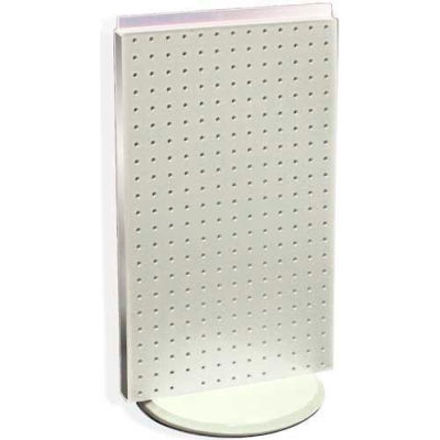 Azar Displays 700513-WHT Two-Sided Revolving Pegboard Countertop Display, 13.5" x 22", White
