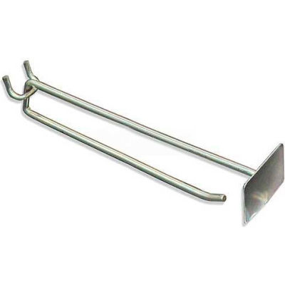 Azar Displays 700818 8" Metal Scan Hook, Galvanized Metal Finish