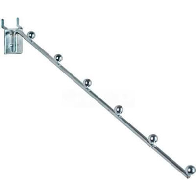 Azar Displays 700850 6-Station Waterfall Hook For Pegboard/Slatwall, 13.5" Long, Chrome